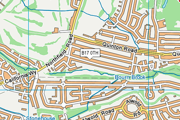 B17 0TH map - OS VectorMap District (Ordnance Survey)