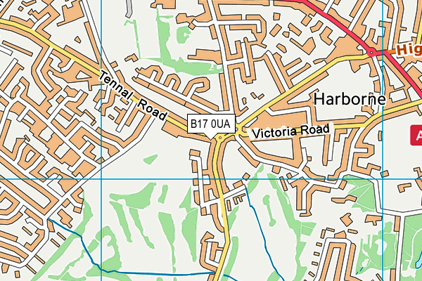 B17 0UA map - OS VectorMap District (Ordnance Survey)