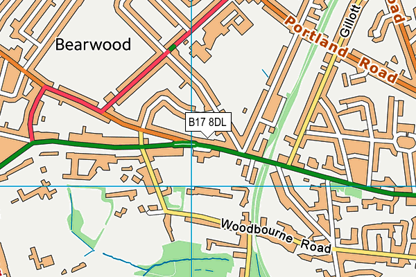 B17 8DL map - OS VectorMap District (Ordnance Survey)