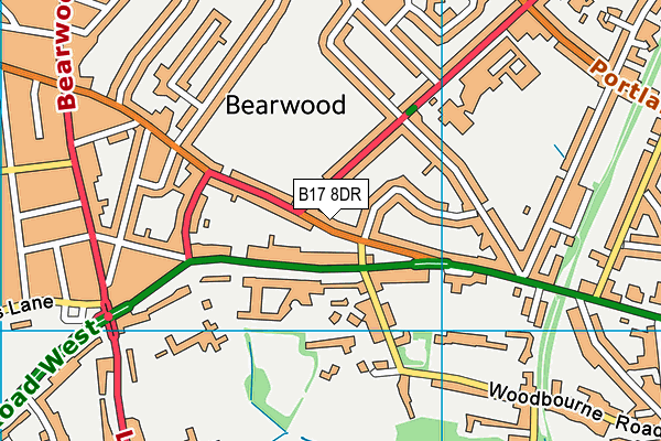 B17 8DR map - OS VectorMap District (Ordnance Survey)