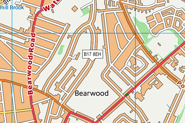 B17 8EH map - OS VectorMap District (Ordnance Survey)