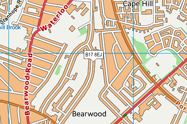 B17 8EJ map - OS VectorMap District (Ordnance Survey)