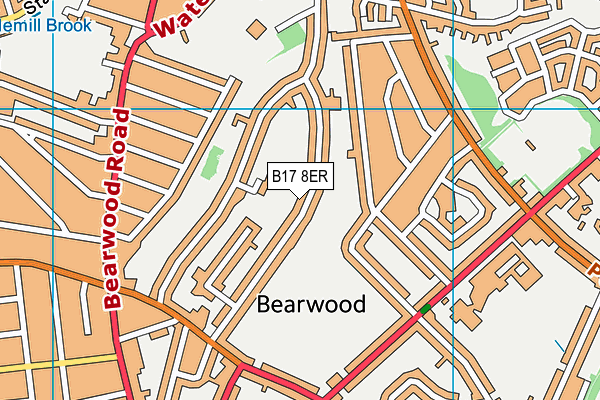 B17 8ER map - OS VectorMap District (Ordnance Survey)