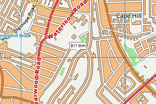 B17 8HH map - OS VectorMap District (Ordnance Survey)