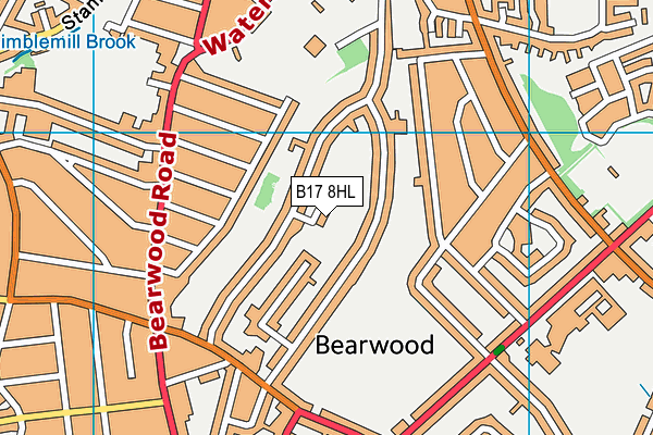 B17 8HL map - OS VectorMap District (Ordnance Survey)
