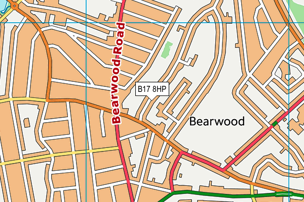 B17 8HP map - OS VectorMap District (Ordnance Survey)