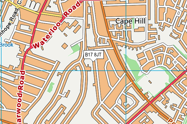 B17 8JT map - OS VectorMap District (Ordnance Survey)