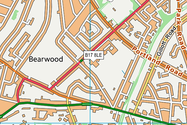 George Dixon Primary School map (B17 8LE) - OS VectorMap District (Ordnance Survey)