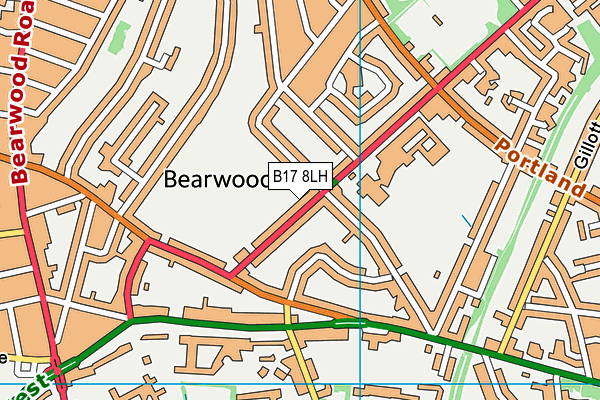 B17 8LH map - OS VectorMap District (Ordnance Survey)