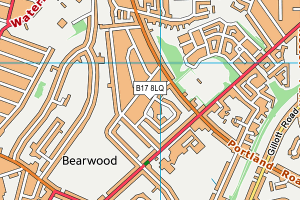 B17 8LQ map - OS VectorMap District (Ordnance Survey)