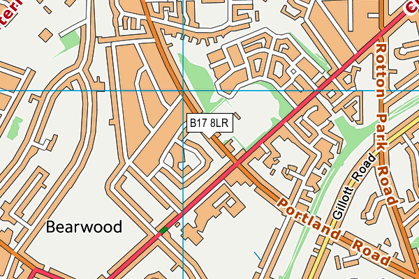 B17 8LR map - OS VectorMap District (Ordnance Survey)