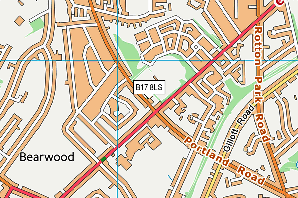 B17 8LS map - OS VectorMap District (Ordnance Survey)