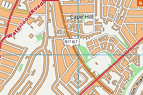 B17 8LT map - OS VectorMap District (Ordnance Survey)