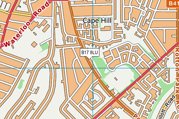 B17 8LU map - OS VectorMap District (Ordnance Survey)