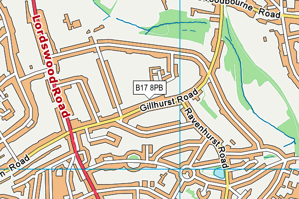 B17 8PB map - OS VectorMap District (Ordnance Survey)