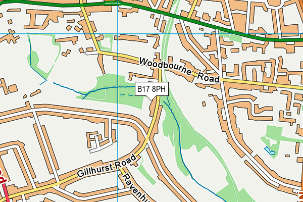 B17 8PH map - OS VectorMap District (Ordnance Survey)