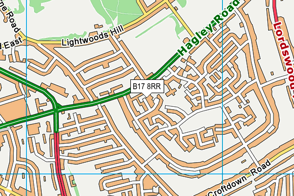 B17 8RR map - OS VectorMap District (Ordnance Survey)