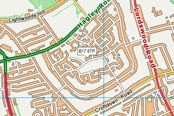 B17 8TP map - OS VectorMap District (Ordnance Survey)