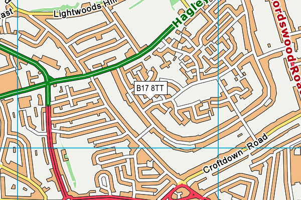 B17 8TT map - OS VectorMap District (Ordnance Survey)