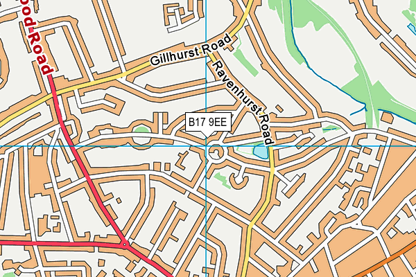 B17 9EE map - OS VectorMap District (Ordnance Survey)