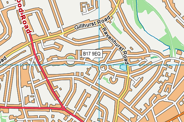 B17 9EQ map - OS VectorMap District (Ordnance Survey)