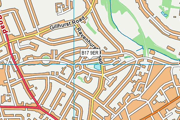B17 9ER map - OS VectorMap District (Ordnance Survey)
