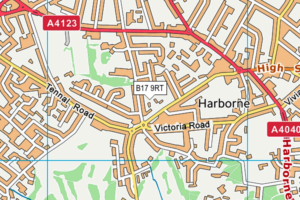 B17 9RT map - OS VectorMap District (Ordnance Survey)