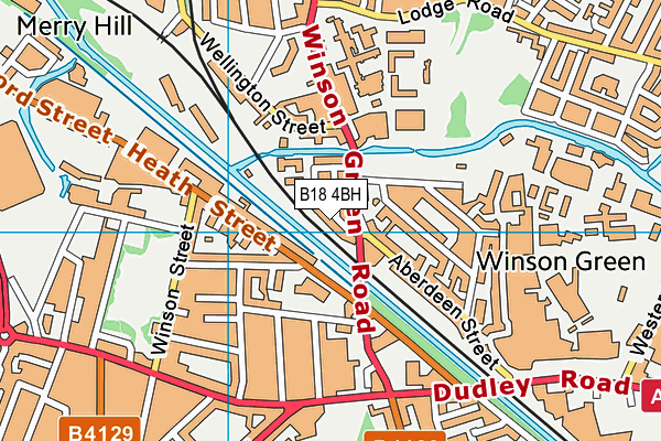 B18 4BH map - OS VectorMap District (Ordnance Survey)