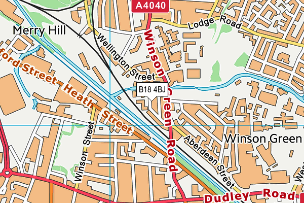 B18 4BJ map - OS VectorMap District (Ordnance Survey)