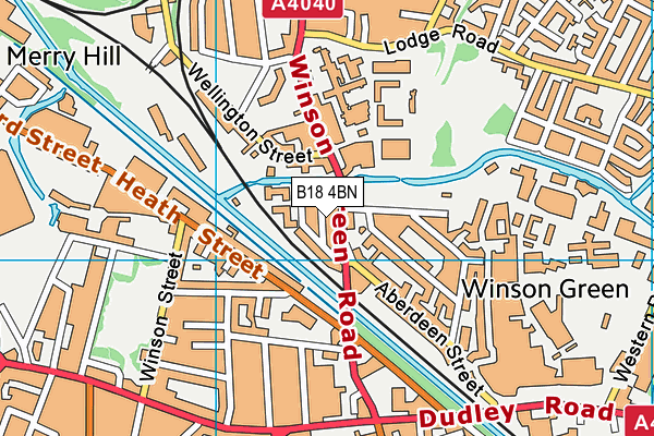 B18 4BN map - OS VectorMap District (Ordnance Survey)