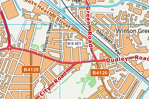 B18 4EY map - OS VectorMap District (Ordnance Survey)