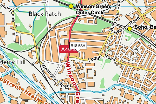 B18 5SH map - OS VectorMap District (Ordnance Survey)