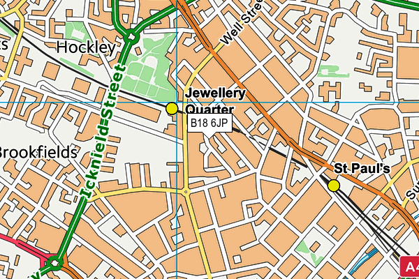 B18 6JP map - OS VectorMap District (Ordnance Survey)