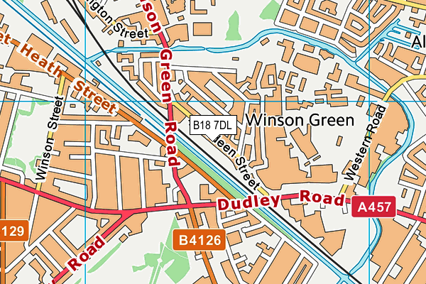 B18 7DL map - OS VectorMap District (Ordnance Survey)