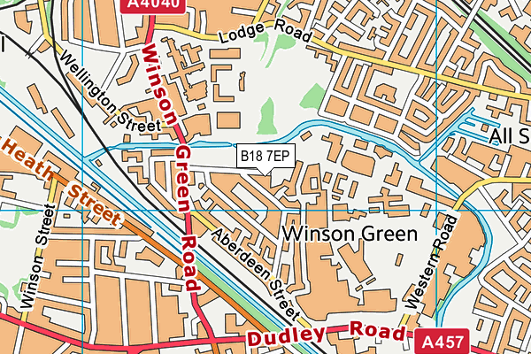 B18 7EP map - OS VectorMap District (Ordnance Survey)