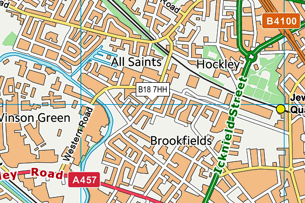 B18 7HH map - OS VectorMap District (Ordnance Survey)