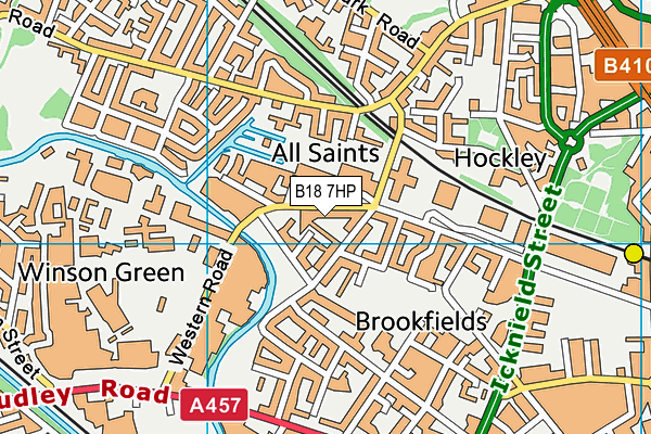 B18 7HP map - OS VectorMap District (Ordnance Survey)