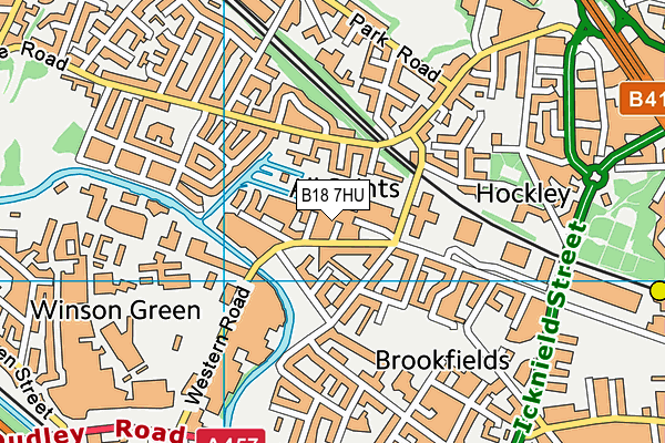 B18 7HU map - OS VectorMap District (Ordnance Survey)