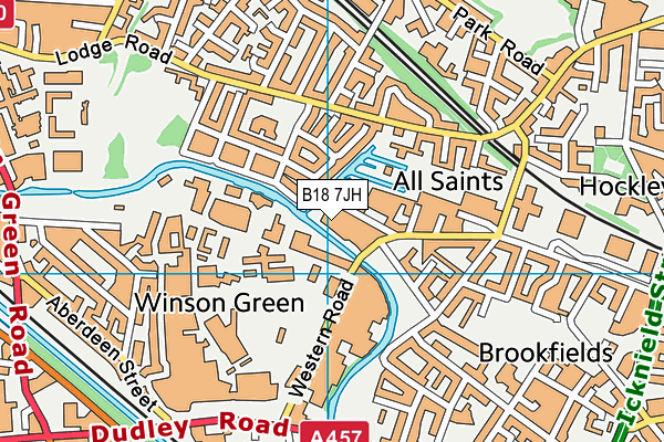 B18 7JH map - OS VectorMap District (Ordnance Survey)