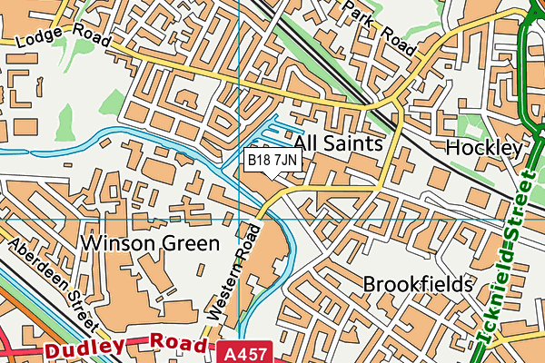 B18 7JN map - OS VectorMap District (Ordnance Survey)