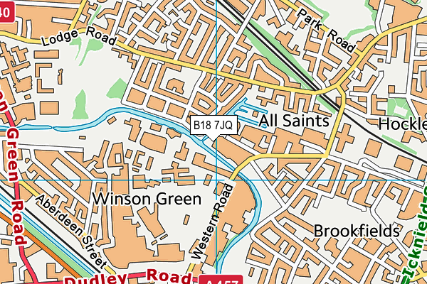 B18 7JQ map - OS VectorMap District (Ordnance Survey)