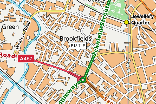 B18 7LE map - OS VectorMap District (Ordnance Survey)