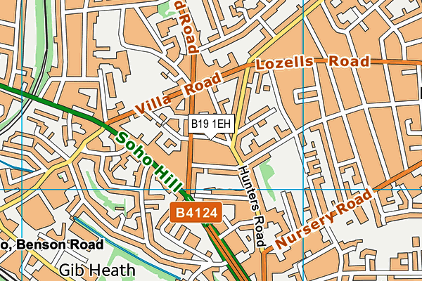 B19 1EH map - OS VectorMap District (Ordnance Survey)