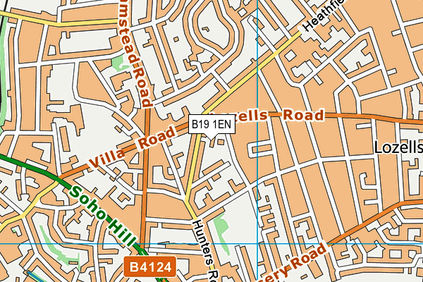 B19 1EN map - OS VectorMap District (Ordnance Survey)