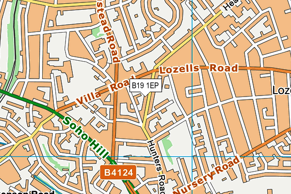 B19 1EP map - OS VectorMap District (Ordnance Survey)