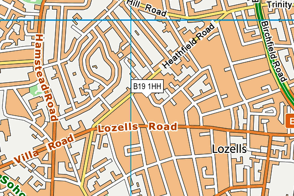B19 1HH map - OS VectorMap District (Ordnance Survey)