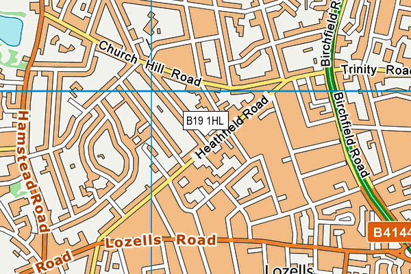 B19 1HL map - OS VectorMap District (Ordnance Survey)