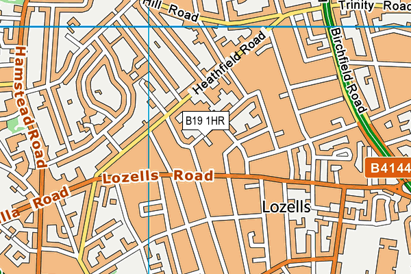 B19 1HR map - OS VectorMap District (Ordnance Survey)