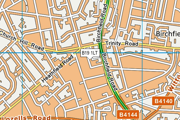 B19 1LT map - OS VectorMap District (Ordnance Survey)