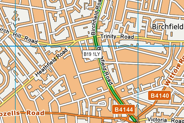 B19 1LY map - OS VectorMap District (Ordnance Survey)